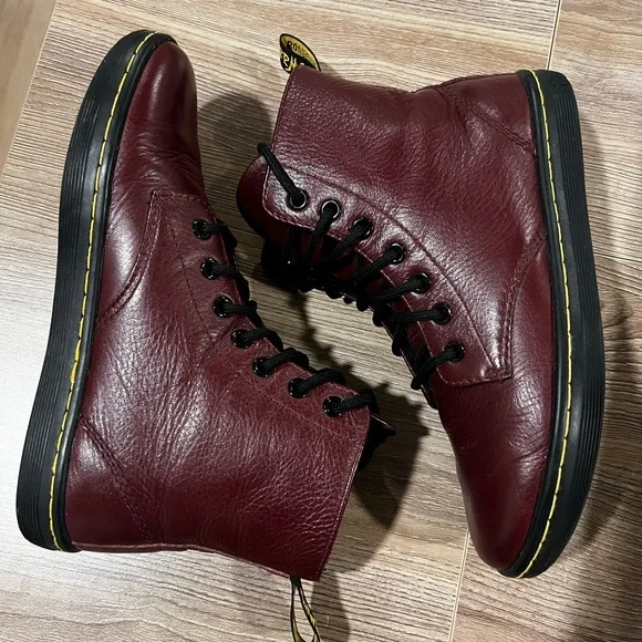 Dr. Martens Leyton Oxblood Red Boots - Picture 3 of 6